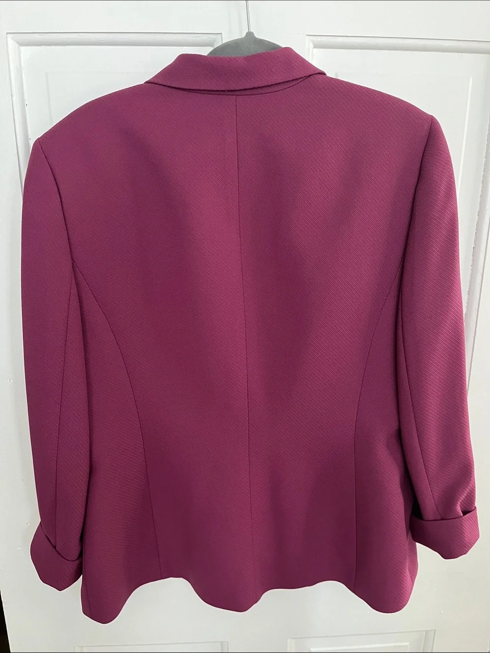 Kasper Blazer Fuchsia Color Size 16P Long Sleeves Button Front